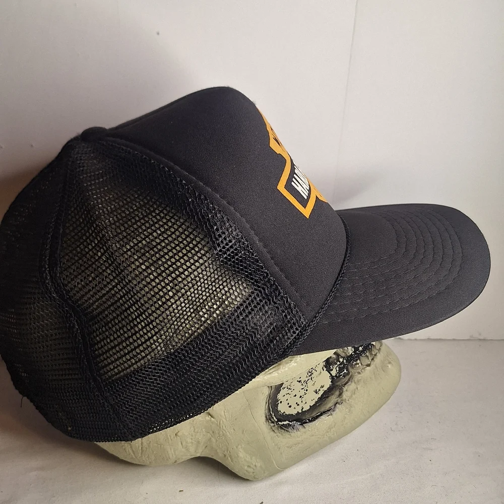 Harley-Davidson Black Trucker Hat with Orange Logo - Picture 2 of 6